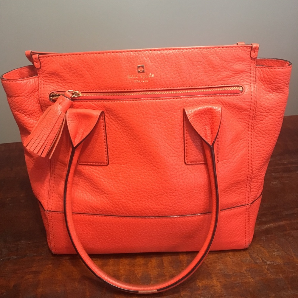 Kate Spade Southport Avenue Linda Orange Red Tote